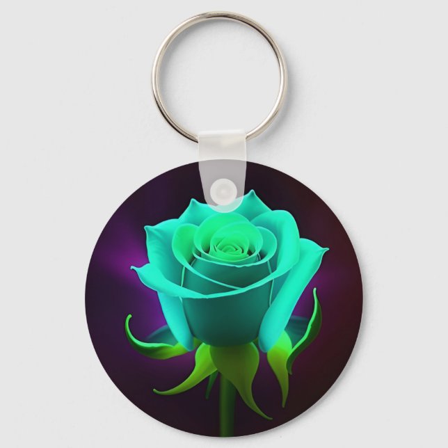 Porte-clés Rose Vert Néon (Recto)