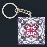 Porte-clés Rosemary<br><div class="desc">Un fil conducteur fleuri en rouge, rose, violet et vert</div>