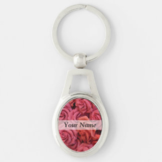 Porte-clés Roses à fleurs roses