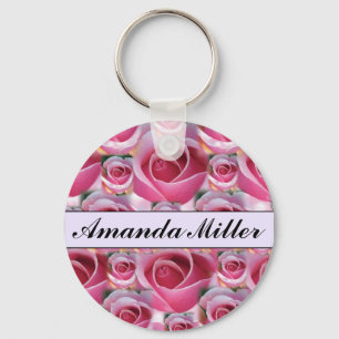 Porte-clés Roses assez roses nom, porte - clé de coutume