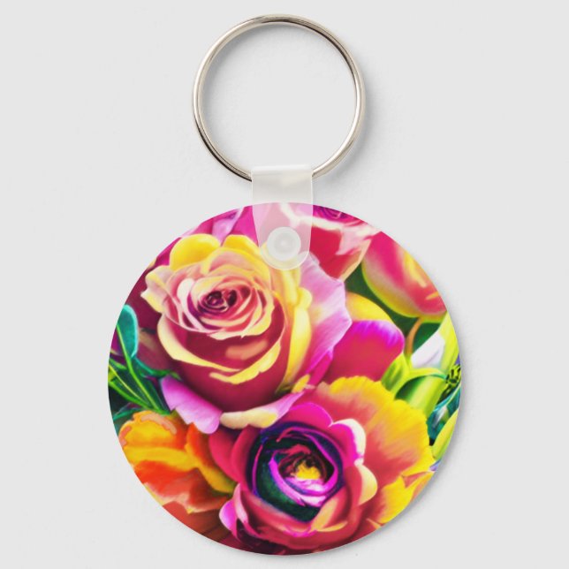 Porte-clés Roses Gras (Recto)