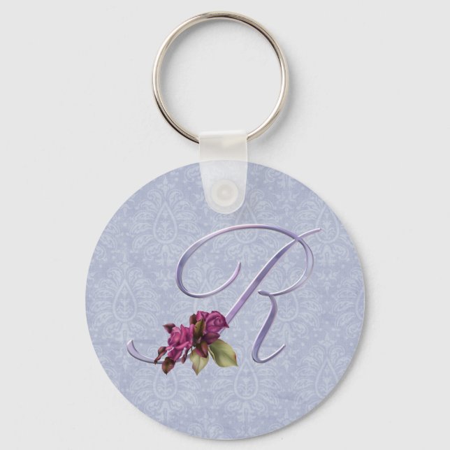 Porte-clés Roses roses roses Monogramme R (Recto)