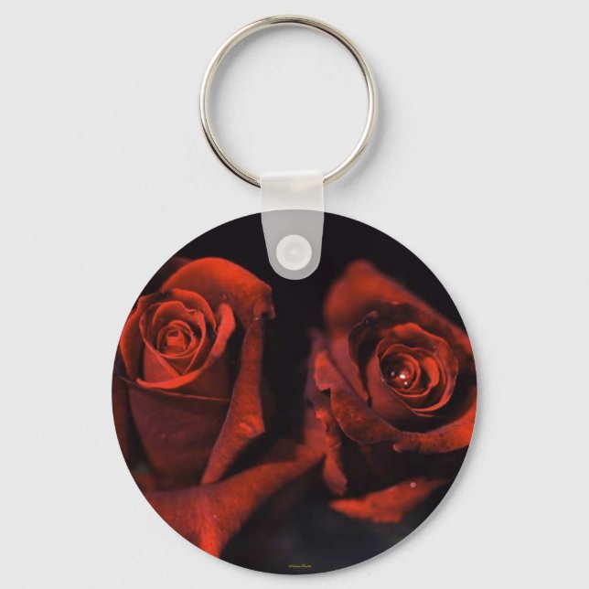 Porte-clés Roses rouges -Amour- Porte - clé (Recto)