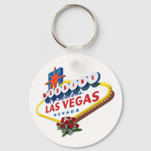 Porte-clés Roses rouges de Las Vegas épousant le porte - cl