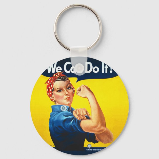 Porte-clés Rosie le Riveter - "Nous pouvons le faire !" (Recto)