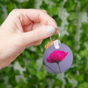 Porte-clés Rosier de jardin rose