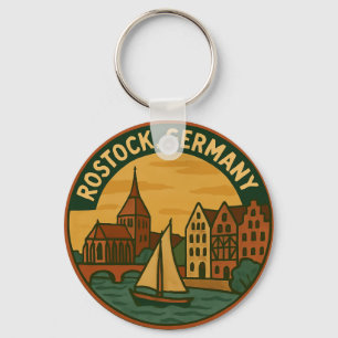 Porte-clés Rostock Allemagne Bateau à voile Art