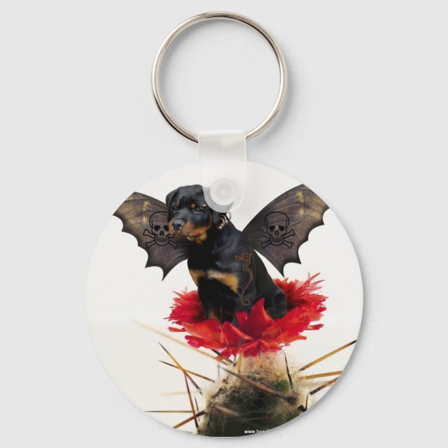 Porte-clés Rottweiler Fairy Dog Keychain (Recto)