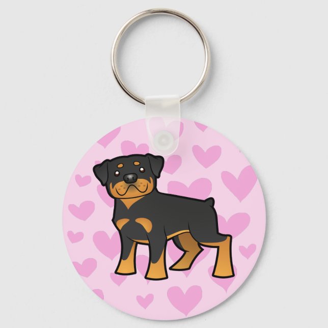 Porte-clés Rottweiler Love (Recto)