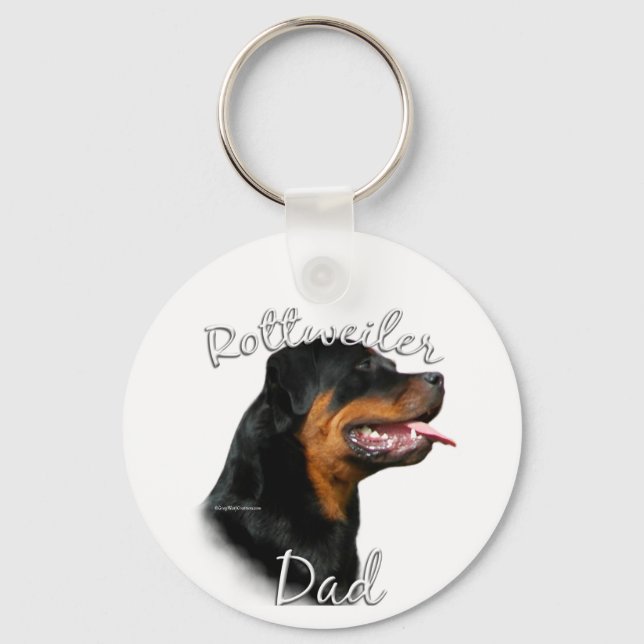 Porte-clés Rottweiler Papa 2 (Recto)
