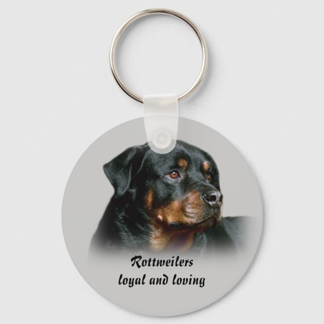 Porte-clés Rottweilers Loyal et Porte - clé amoureux (Recto)