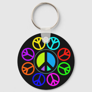 PORTE-CLÉS ROUE DE COULEUR DE PAIX
