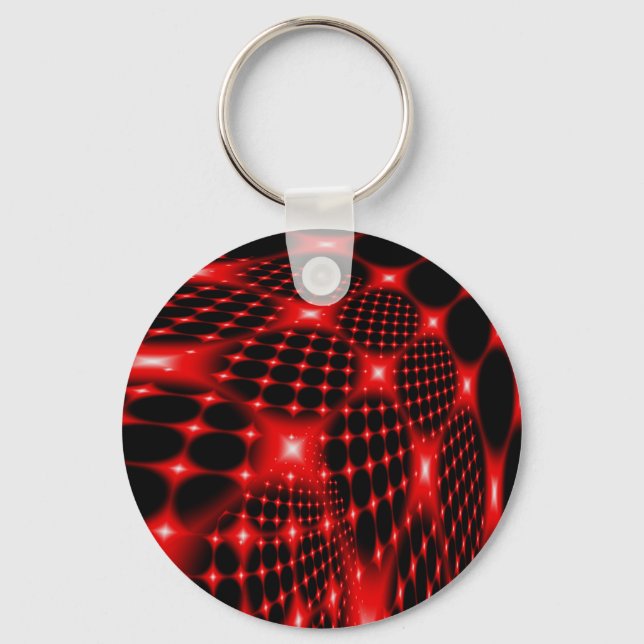 Porte-clés Rouge brillant fractal (Recto)