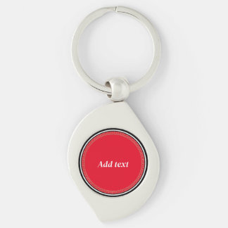 Porte-clés Rouge clair avec texte blanc