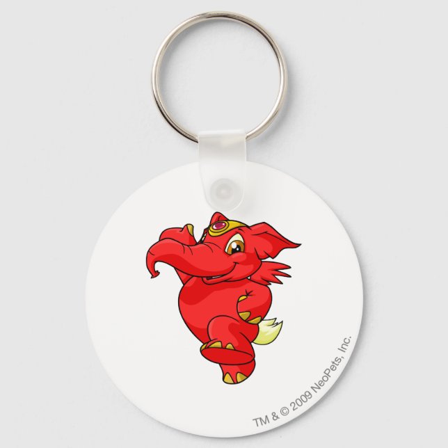 Porte-clés Rouge éléphante (Recto)