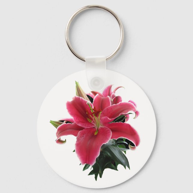 PORTE-CLÉS ROUGE LILY-PORTE - CLÉ (Recto)