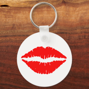 PORTE-CLÉS ROUGE LIPS KISS PORTE - CLÉ