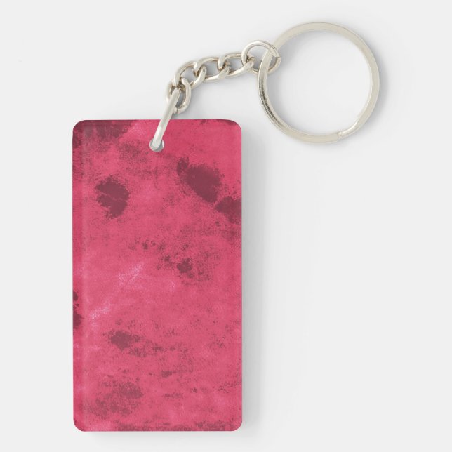 Porte-clés Rouge rose amour inspiré grunge abstrait design ar (Dos)