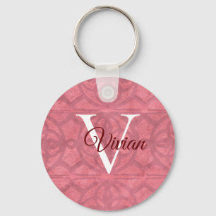 Porte-clés Rouge victorien rose