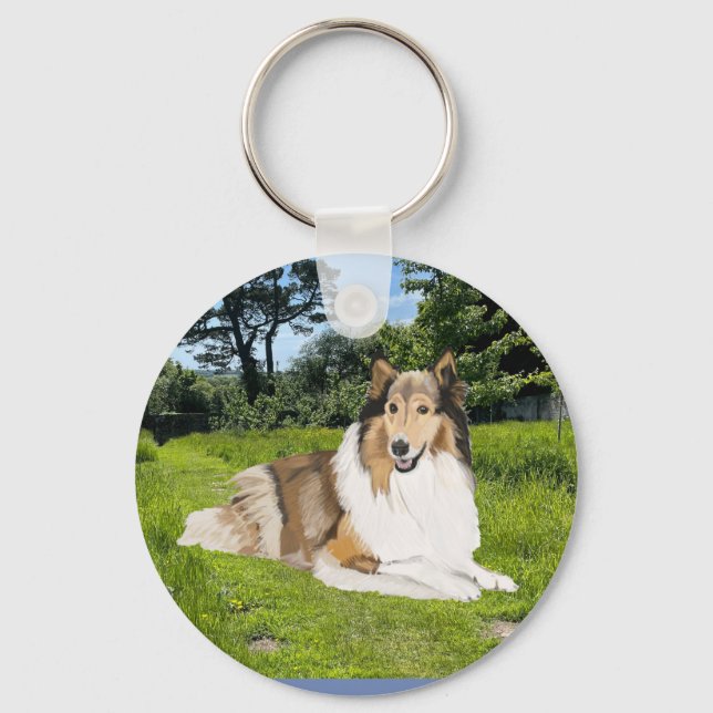 Porte-clés Rough Collie (Recto)