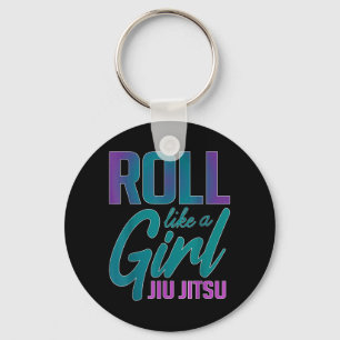 Porte-clés Rouler comme une fille BJJ Jiu jitsu brésilien drô