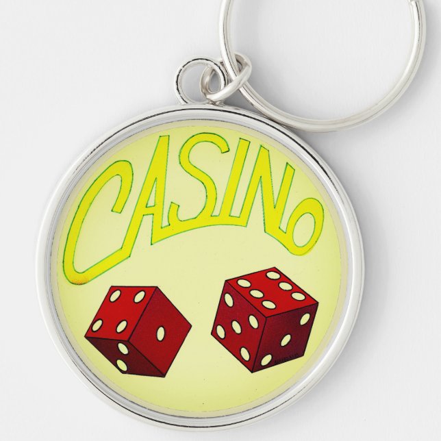 Porte-clés Rouler les dés de casino (Devant)