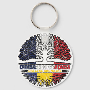 Porte-clés Roumanie Français Français Français drapeau des ra