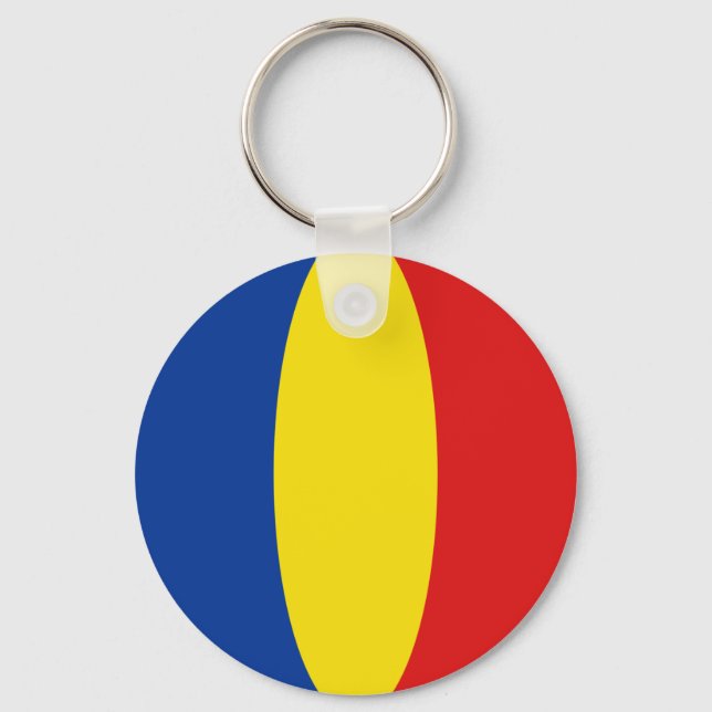 Porte-clés Roumanie Porte - clé du drapeau Fisheye (Recto)