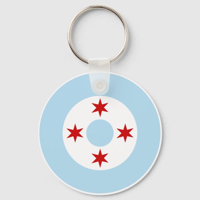 Porte-clés Roundel de la Chicago Air Force (Fighter Wing) (Recto)