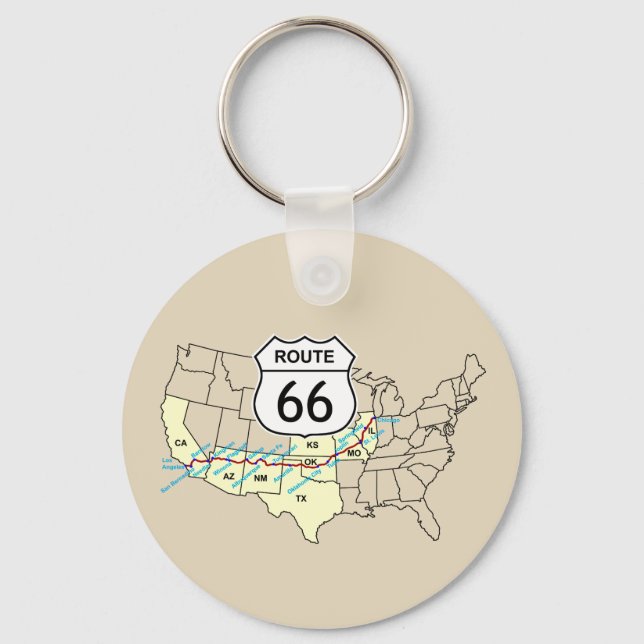 Porte-clés Route 66 (Recto)
