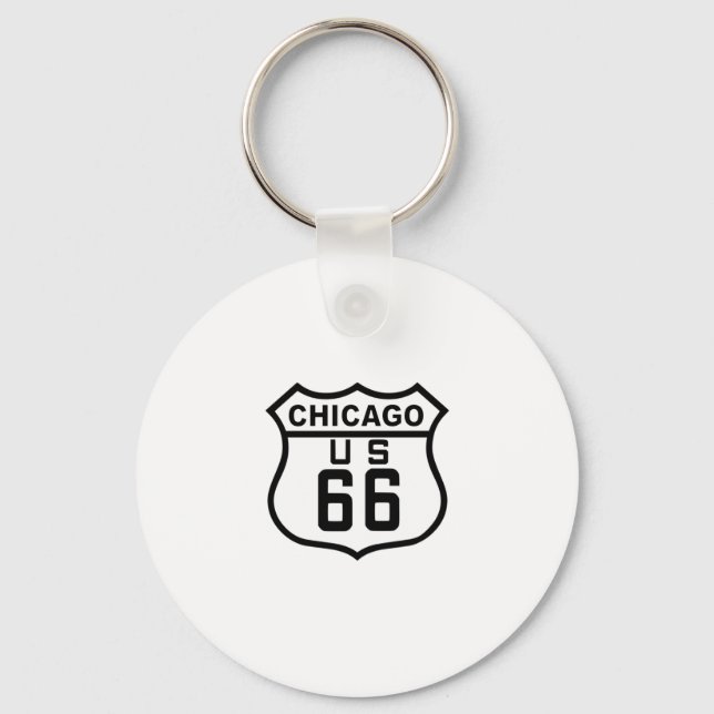 Porte-clés Route 66 Chicago (Recto)
