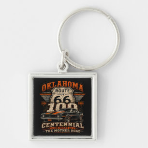Porte-clés Route 66 Oklahoma Cadeau pour Conducteur