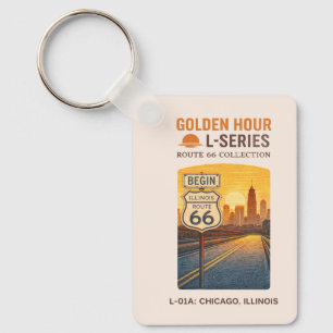 Porte-clés Route 66 personnalisée à Chicago
