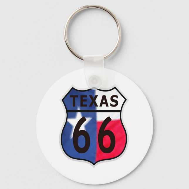 Porte-clés Route 66 Texas Color (Recto)
