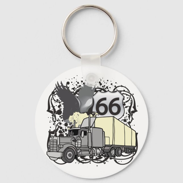 Porte-clés Route 66 Trucker (Recto)