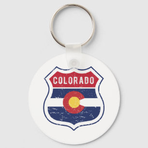 Porte-clés Route du Colorado 66 orade Drapeau T-shirt Jeu d'o