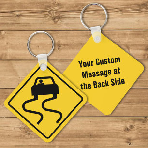 Porte-clés Route glissante quand il fait froid