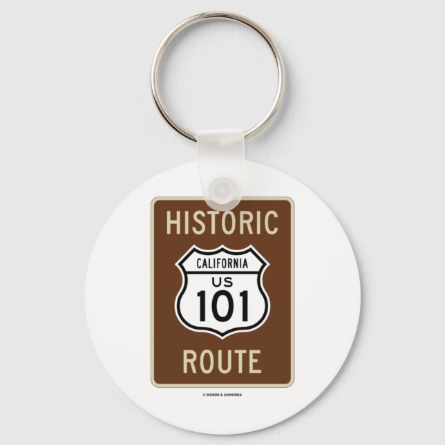 Porte-clés Route historique US 101 Californie (Signal) (Recto)