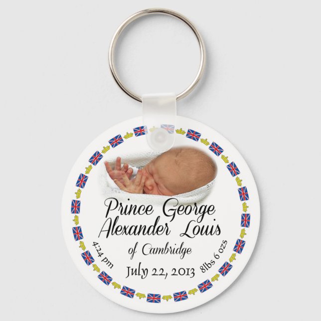 Porte-clés Royal Baby - Prince George Alexander Louis (Recto)