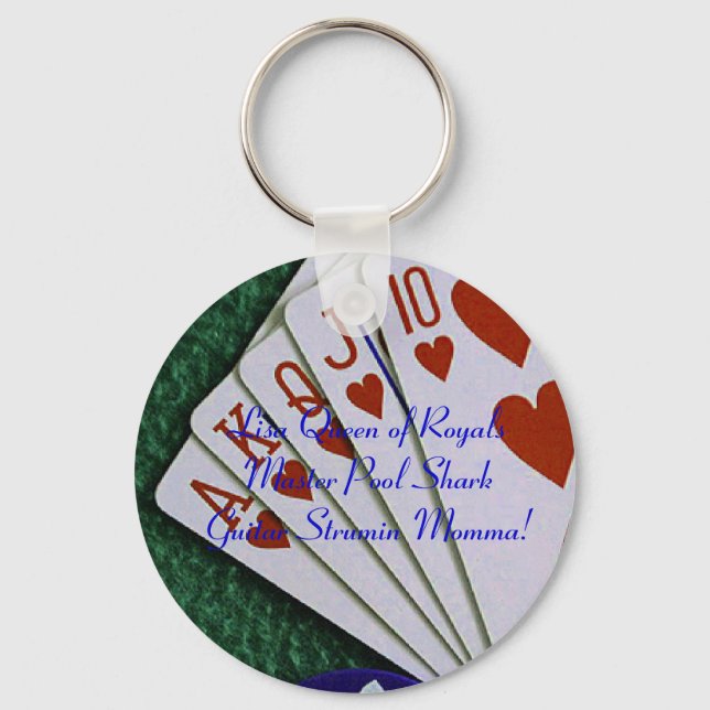 Porte-clés Royal Flush Queen Keychain (Recto)