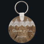 Porte-clés Royal Rustic Chic Save The Date Key Round Gift<br><div class="desc">florenceK wedding cobalt collection 
This chic royal square key round belt can be personalized for any special event like wedding,  bridal shower,  dinner party,  engagement party,  birthday party and much more</div>