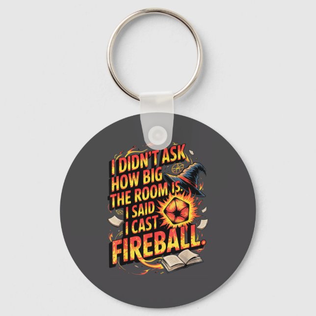 Porte-clés Rpg Drôle Je Lance Une Citation De Boule De Feu Av (Recto)