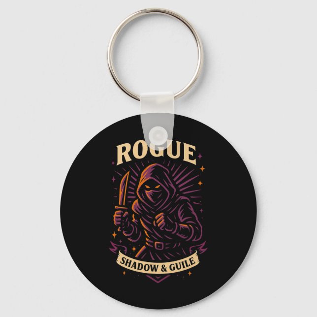 Porte-clés Rpg Gamer Rogue D20 Dice Nerdy Geek Men Women Kids (Recto)