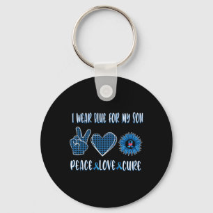 Porte-clés Ruban Bleu À Mon Fils Novembre Sensibilisation au 
