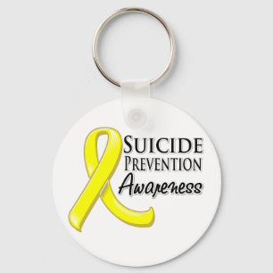 Porte-clés Ruban de conscience de prévention de suicide