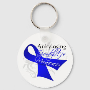 Porte-clés Ruban de conscience de spondylarthrite ankylosante