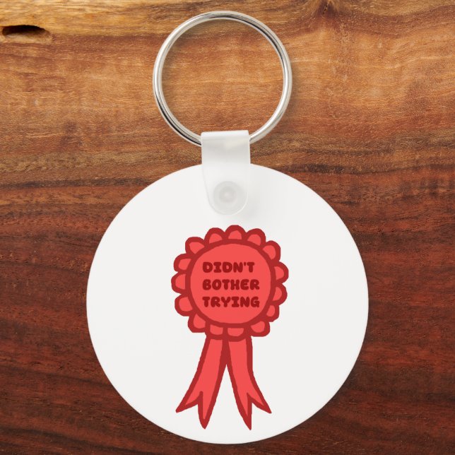 Porte-clés Ruban de Récompense Rouge Ridicule Sans Effort (Recto)