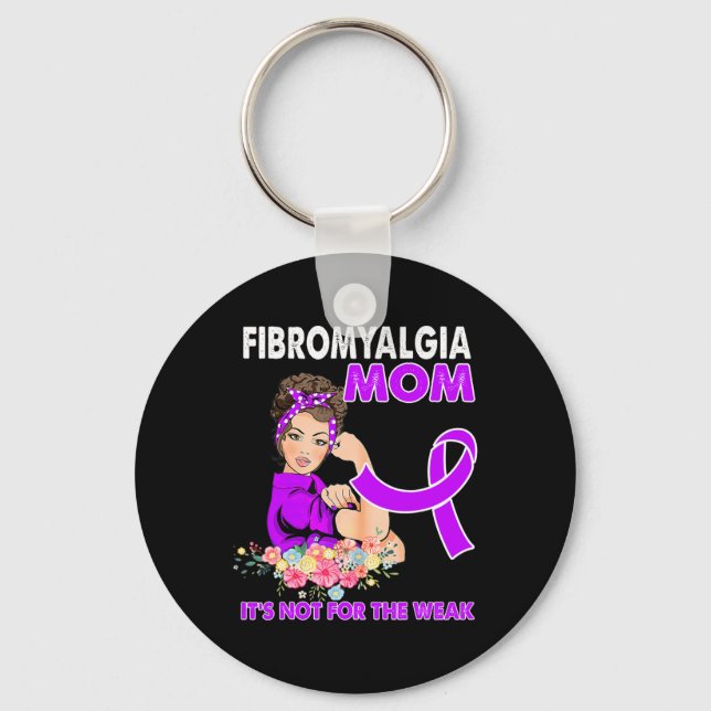 Porte-clés Ruban de sensibilisation à la fibromyalgie 1 (Recto)