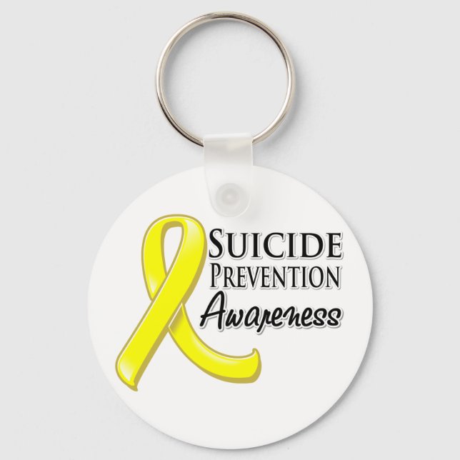 Porte-clés Ruban de sensibilisation à la prévention du suicid (Recto)
