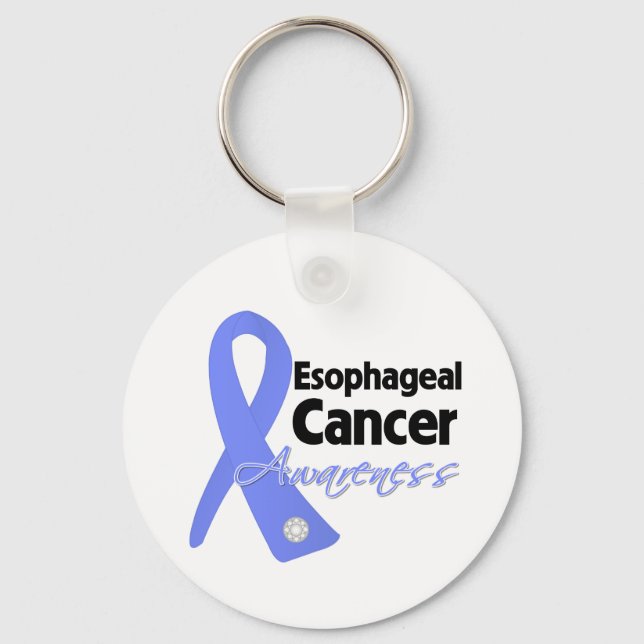 Porte-clés Ruban de sensibilisation au cancer de l'oesophage (Recto)